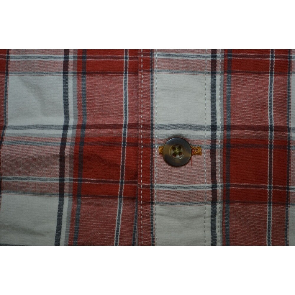 Carhartt Medium M Mens 100% Cotton Work Shirt Relaxed Fit Red Plaid Long‎ Sleeve - Picture 5 of 16